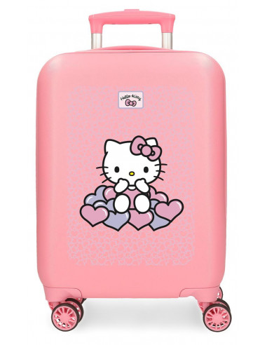 TROLLEY ABS 50 CM.4R HELLO KITTY HEARTS  DOTS